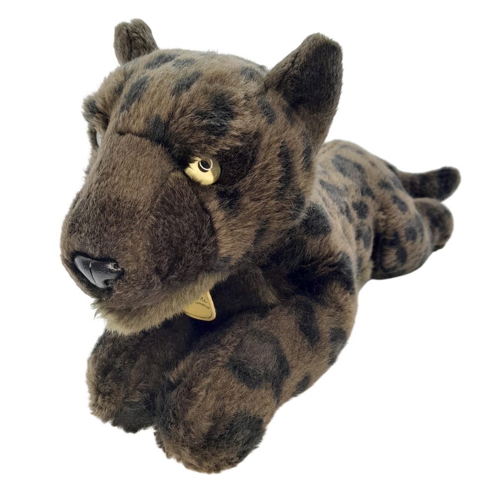 Miyoni by Aurora Black Jaguar Plush Stuffed Animal Spotted Panther 17 Inch
